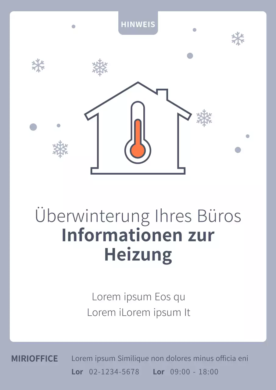 Einfache weiße und hellblaue Katastrophenmeldung