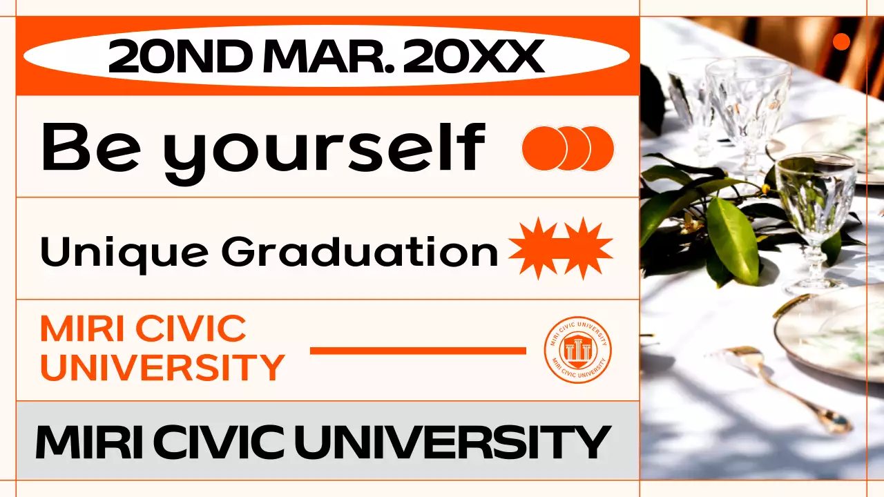 오렌지 모던 졸업 발표 유튜브 썸네일