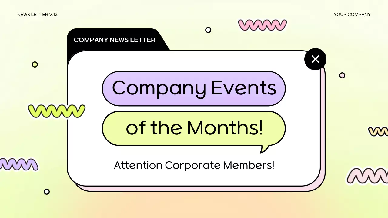 Pastel Minimal 이벤트 뉴스레터 프레젠테이션