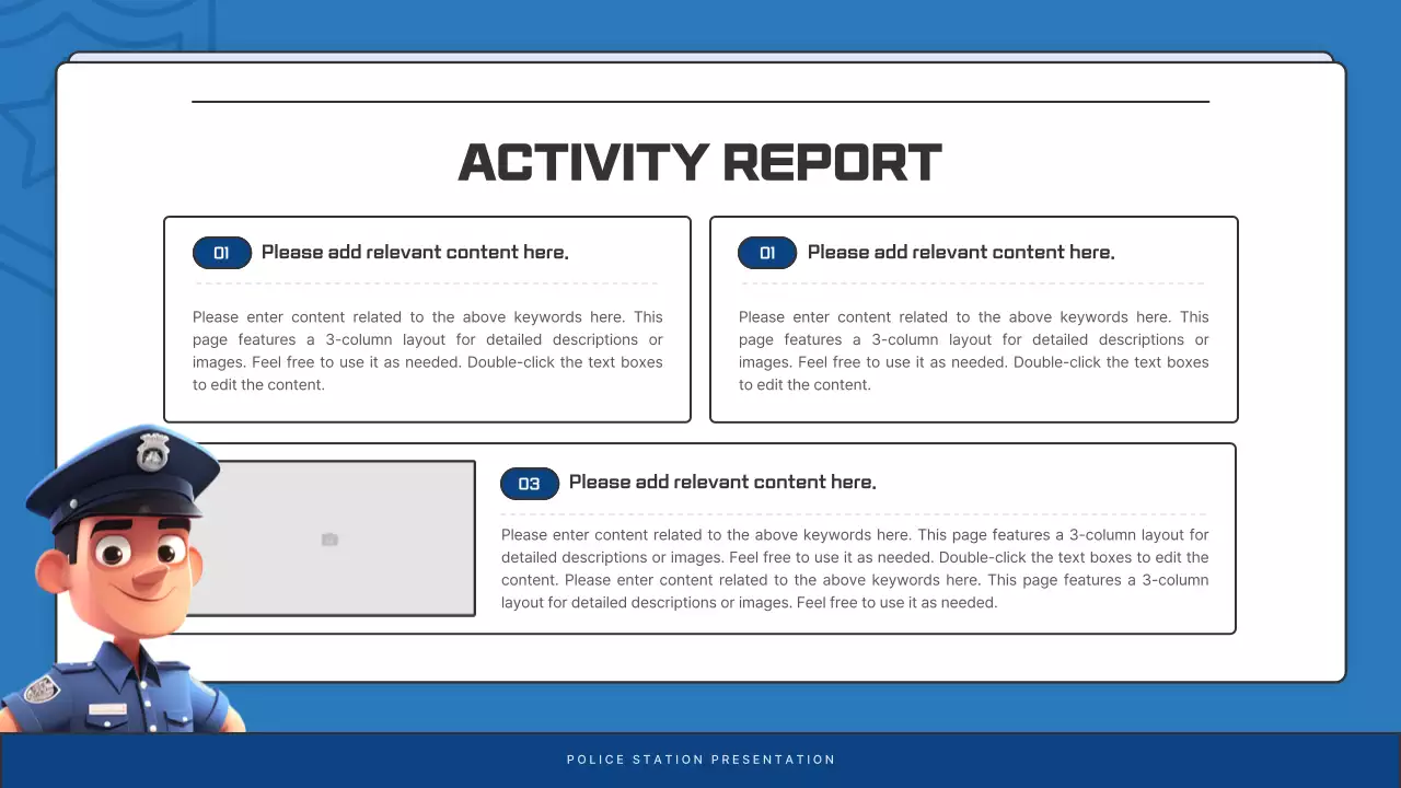 Blue Modern Police Newsletter Presentation