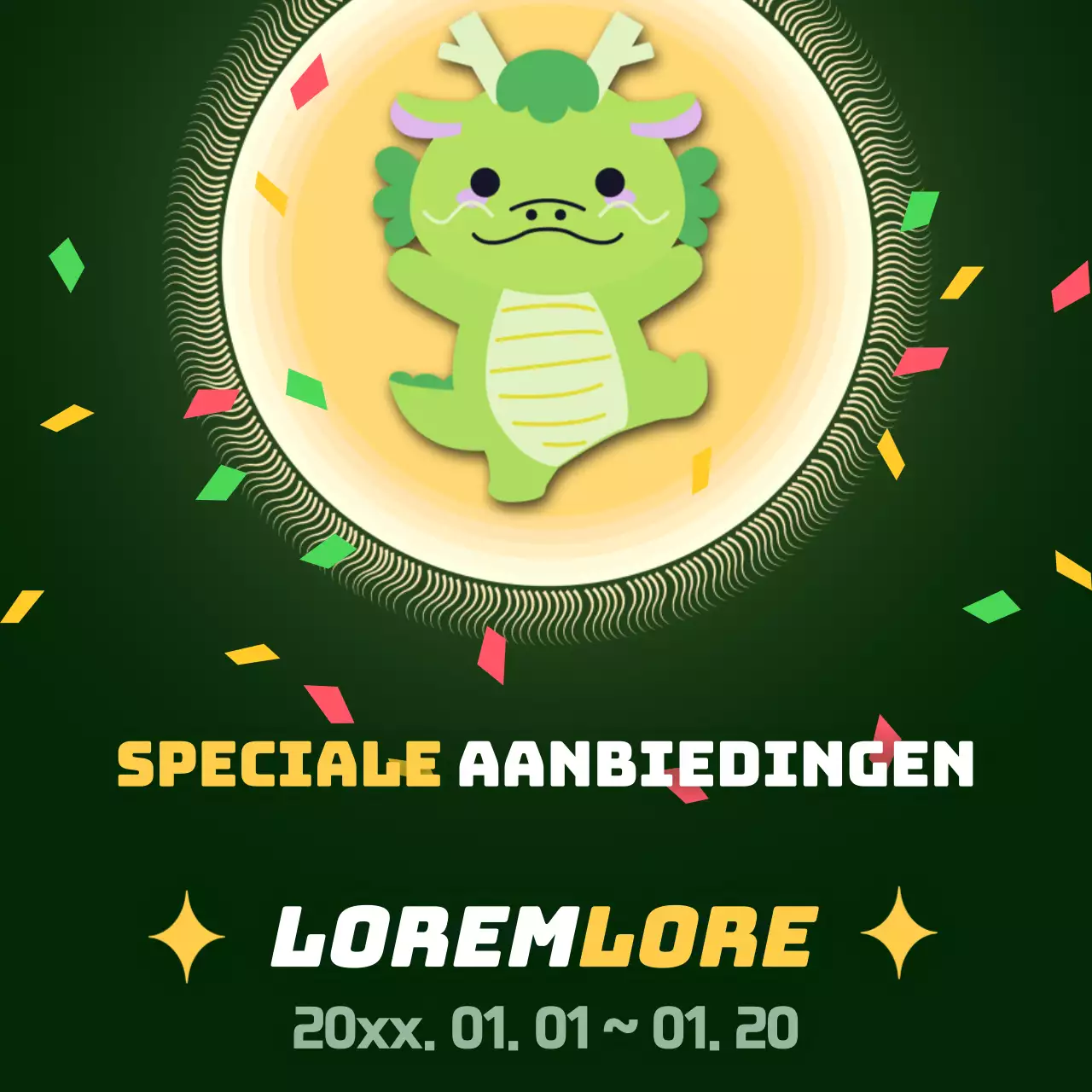 Promoot in groen en rood