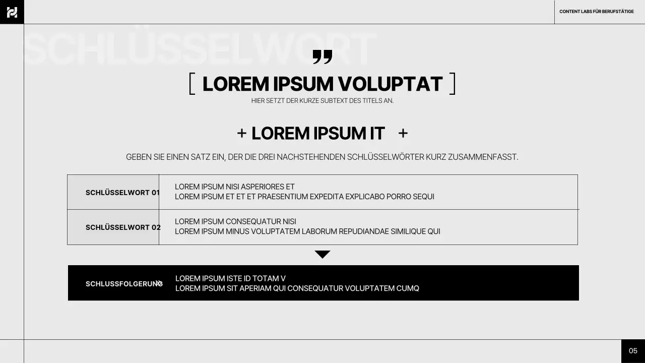 Einfacher, grauer und schwarzer, gemeinsamer Layout-Bericht