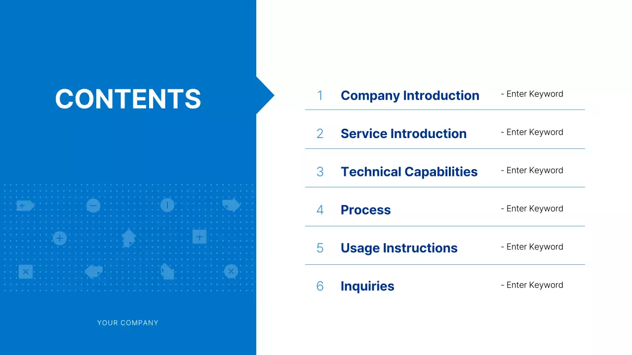 A simple blue and white business plan
