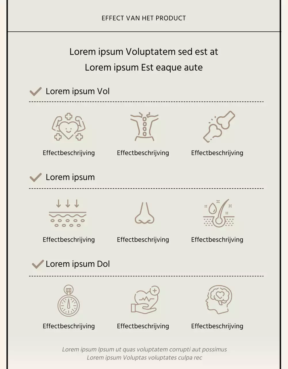 Basisstijl in zwart en beige Merkverklaring handel