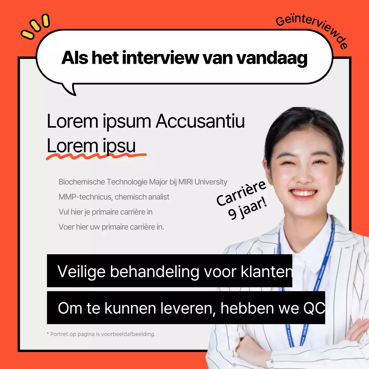 Promoot vacatures met eenvoudige oranje tekstballonnen