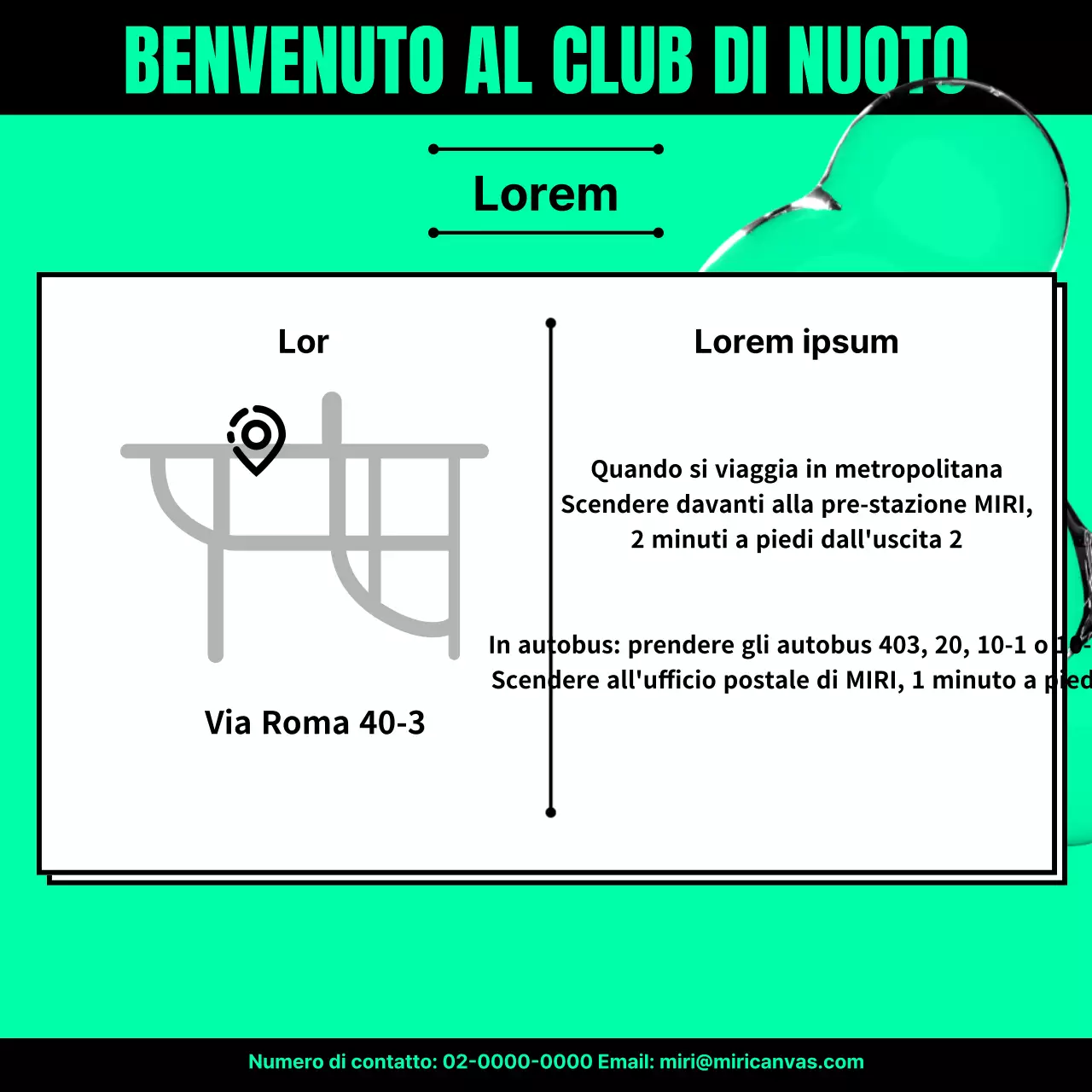 Promuovere il reclutamento dei club di nuoto con la tendenza verde e nera