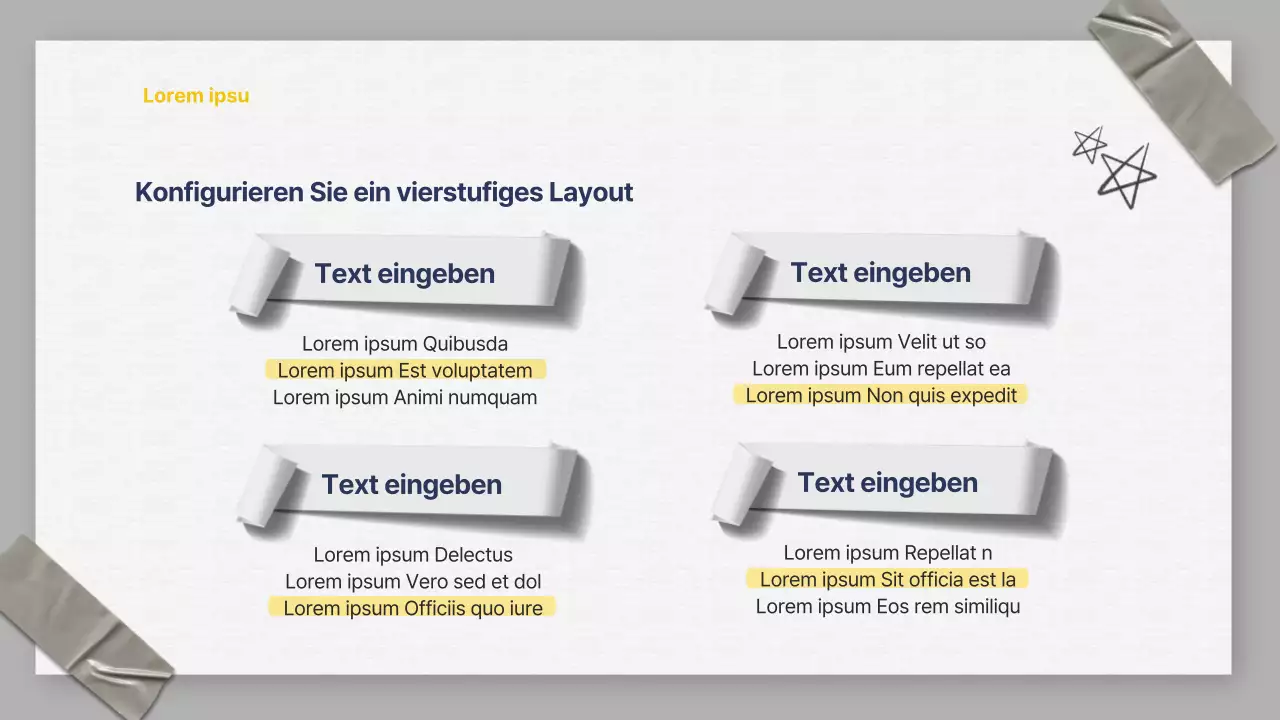 Eine graue und marineblaue Präsentation der Geschäftsorganisation
