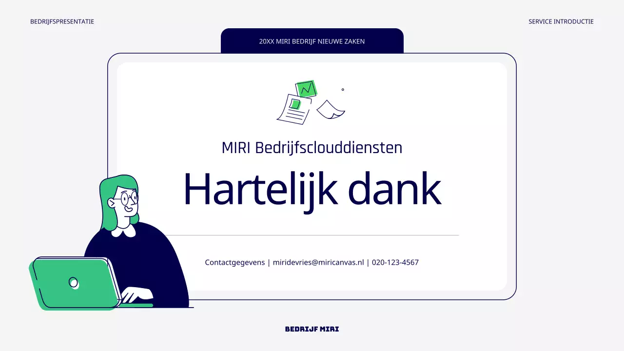 Een eenvoudig groen en grijs nieuw servicepunt