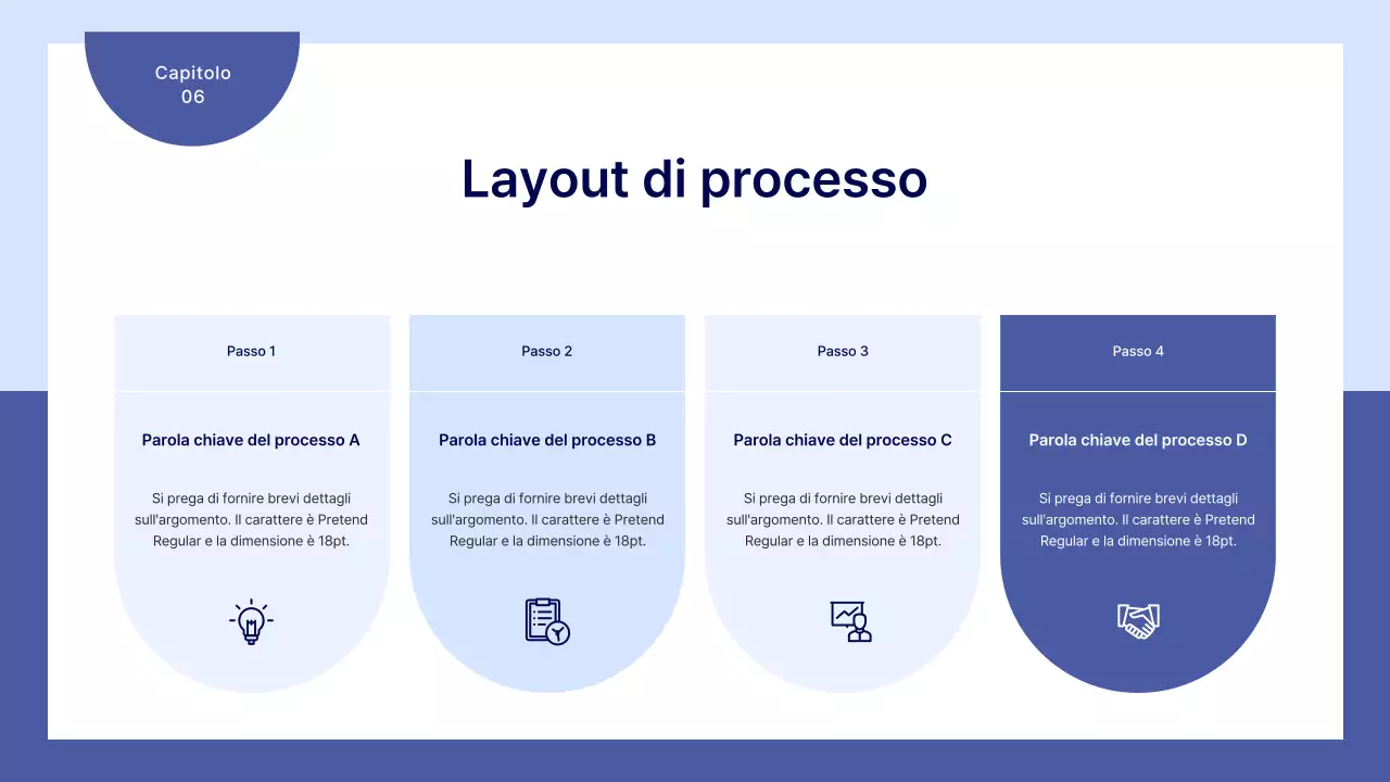 Un semplice business plan in blu