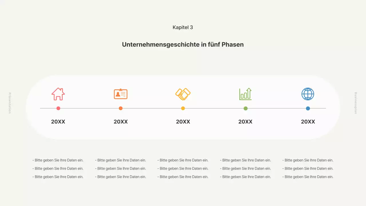 Geschäftsplan mit einfachen Formen in Beige