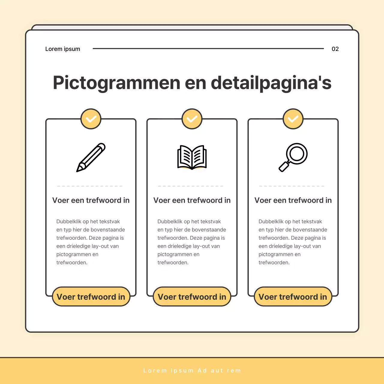 Een eenvoudige geel-witte nieuwsbriefpost van het welzijnskantoor