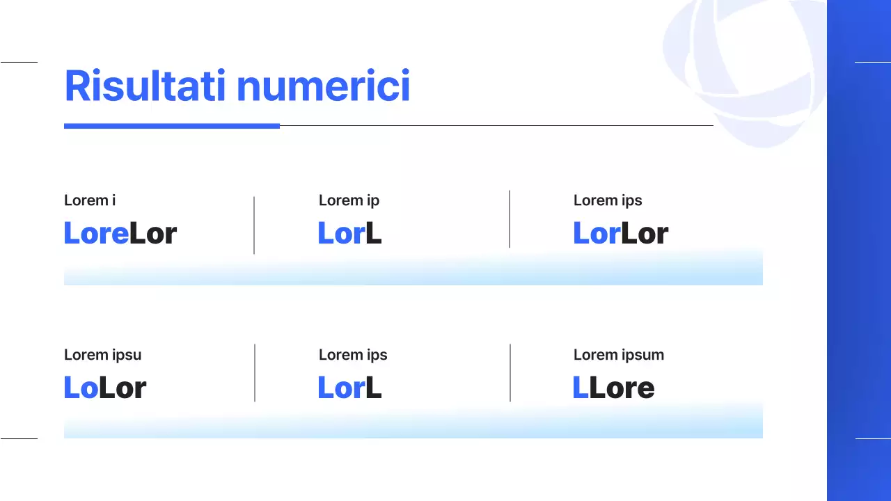 Un semplice rapporto di performance di fine anno in blu