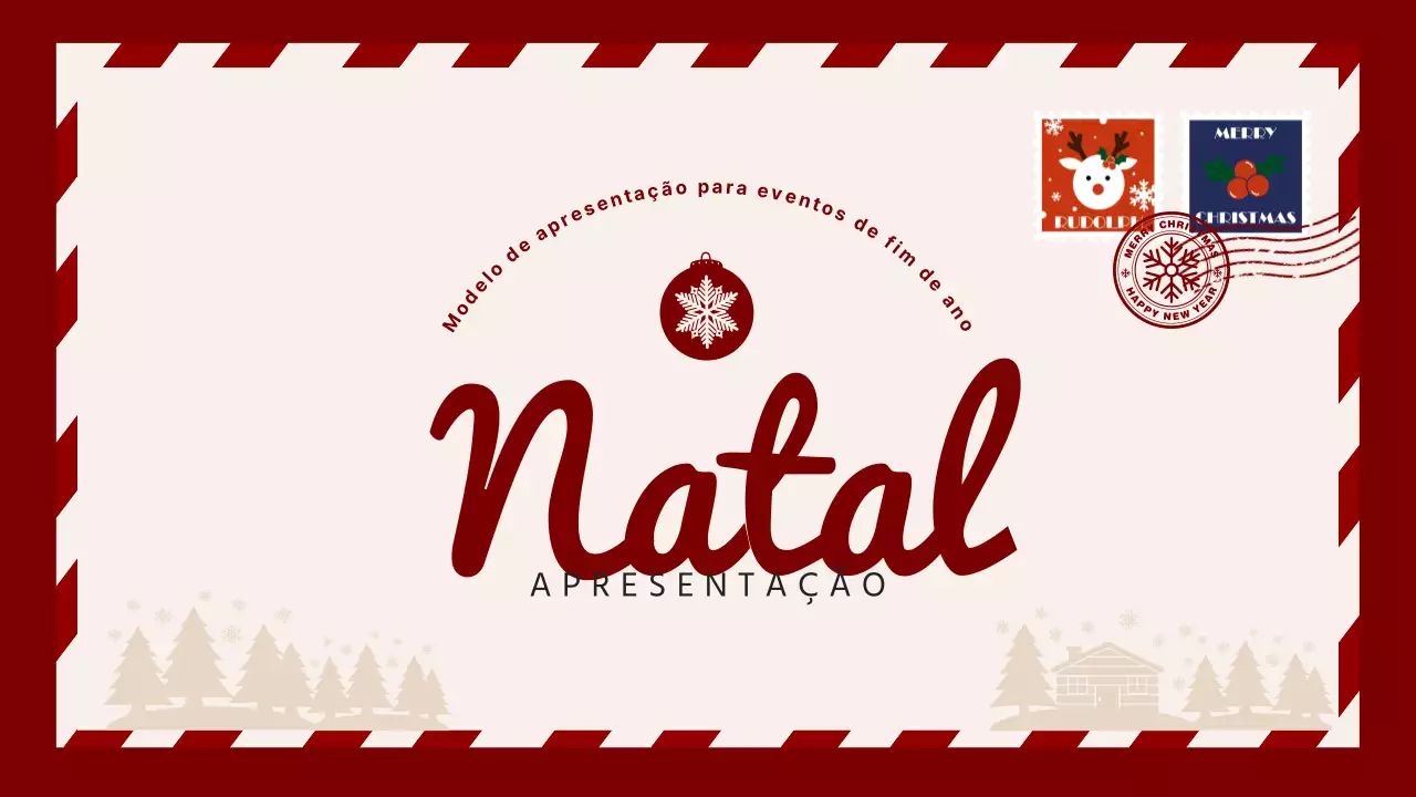 Um organizador de eventos de Natal acolhedor em vermelho e bege