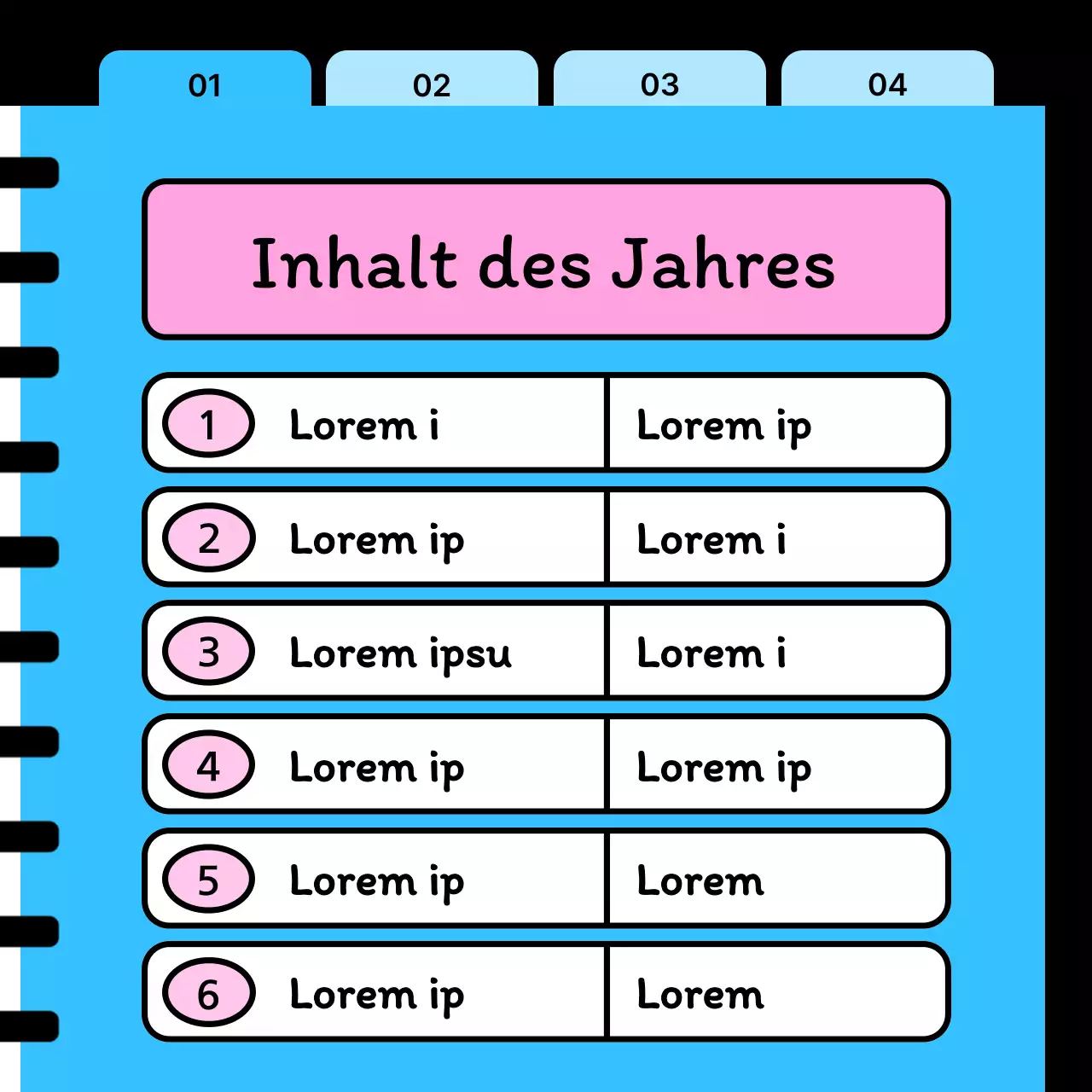 Eine kitschige Frage-und-Antwort-Post in Neujahr und Hellblau