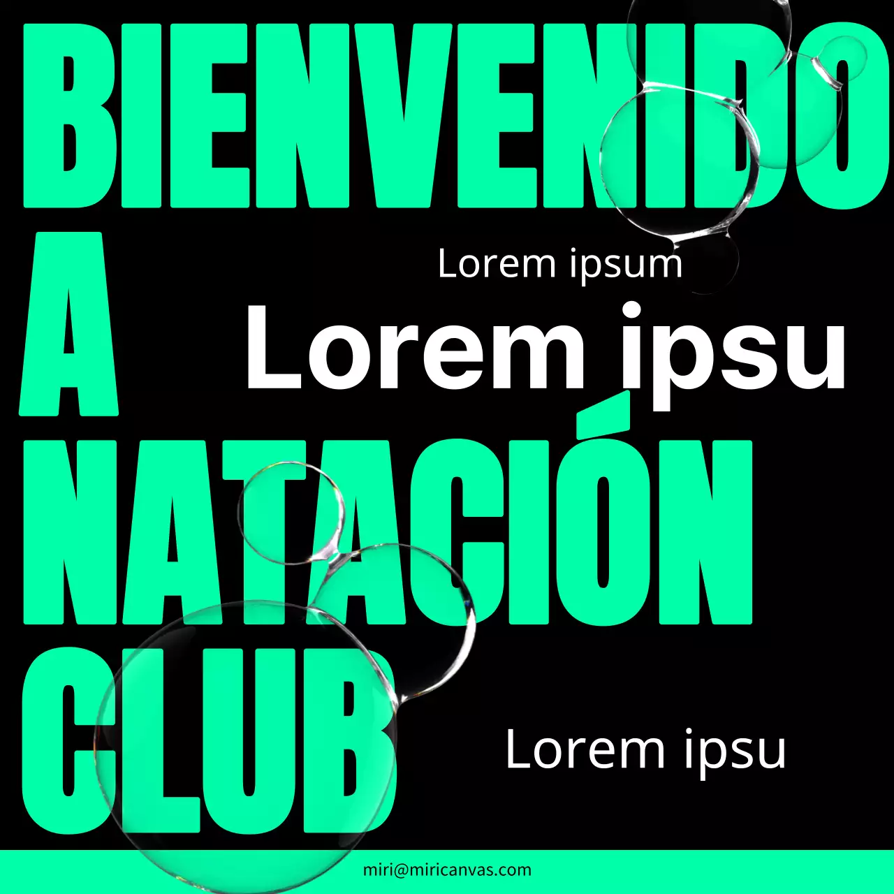 Promueva la captación de nadadores con la tendencia verde y negra
