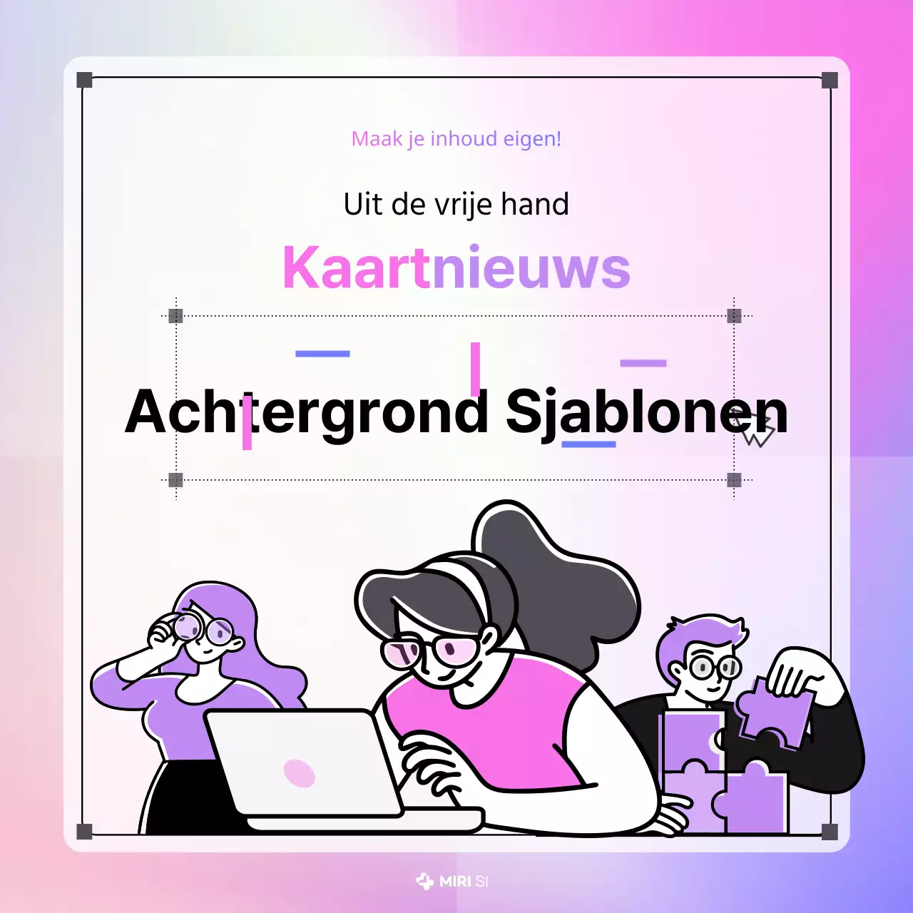 Over de kitscherige paarse en roze sjabloon