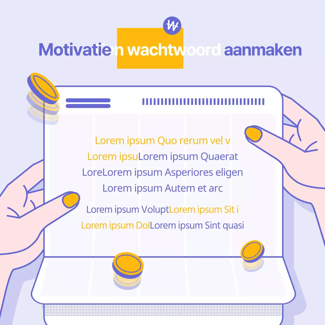 Eenvoudige gele en paarse financiële informatie zonder geld