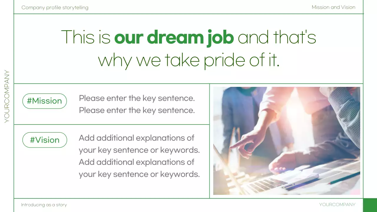 그린 미니멀 비즈니스 소개 프레젠테이션