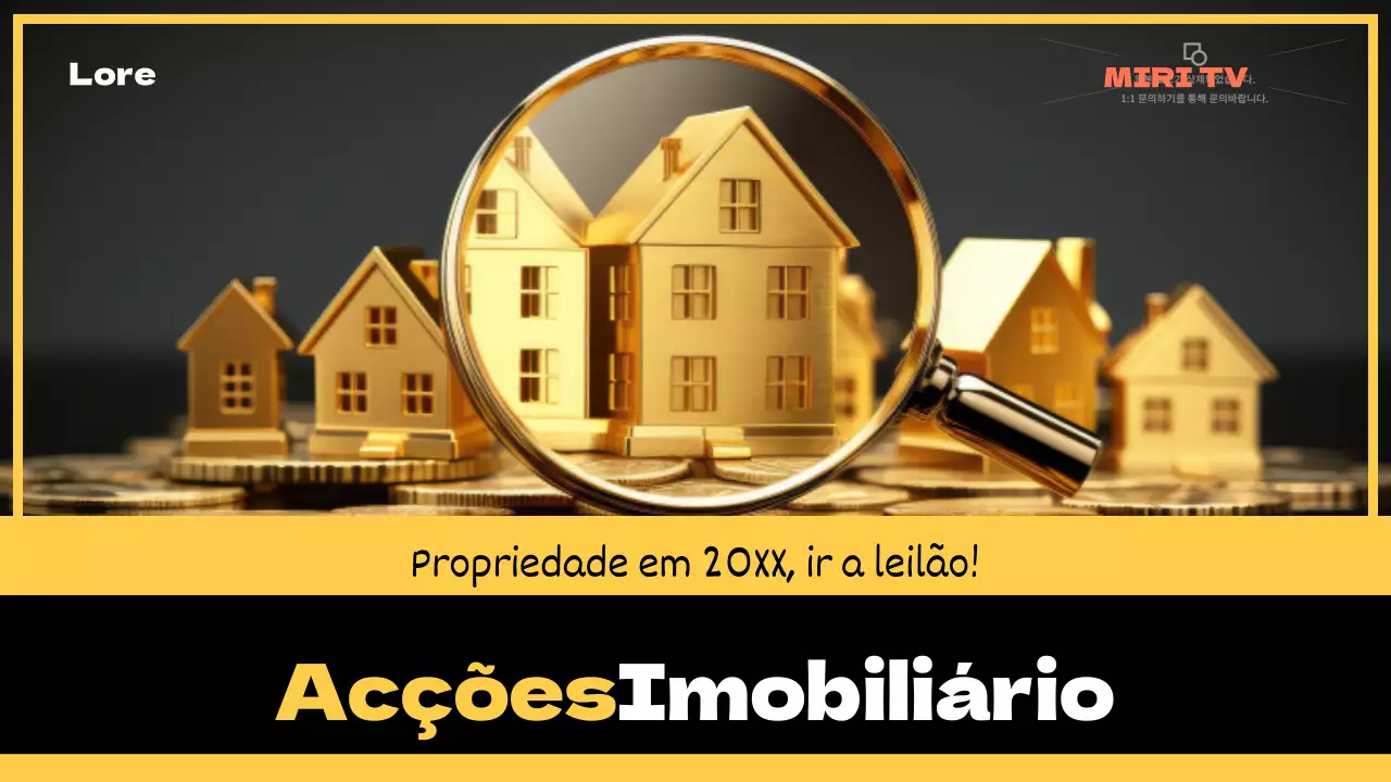 Informações simples sobre o imóvel em amarelo e preto