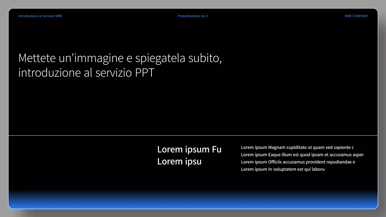 Un semplice brief di servizio nero e blu