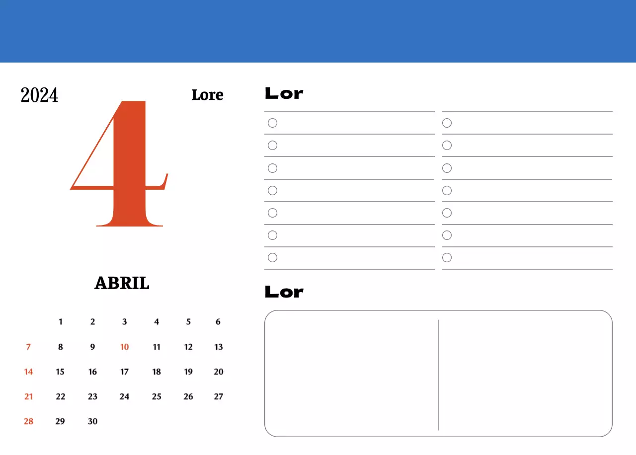 Posavasos retro rojo y azul calendario de recuerdos