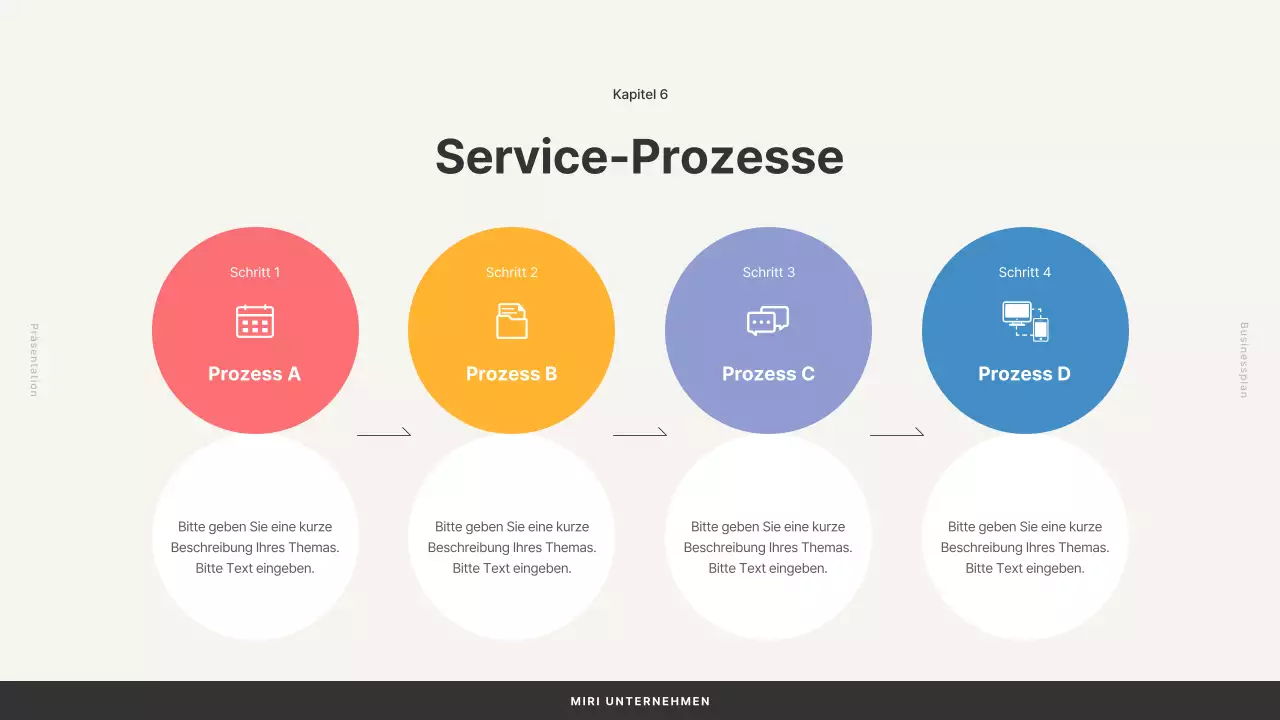 Geschäftsplan mit einfachen Formen in Beige