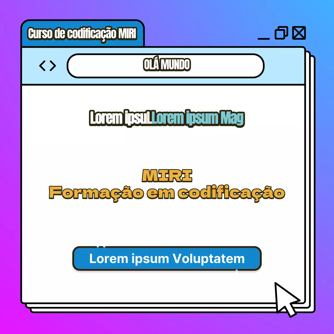Promover um ensino de codificação kitsch em azul e roxo