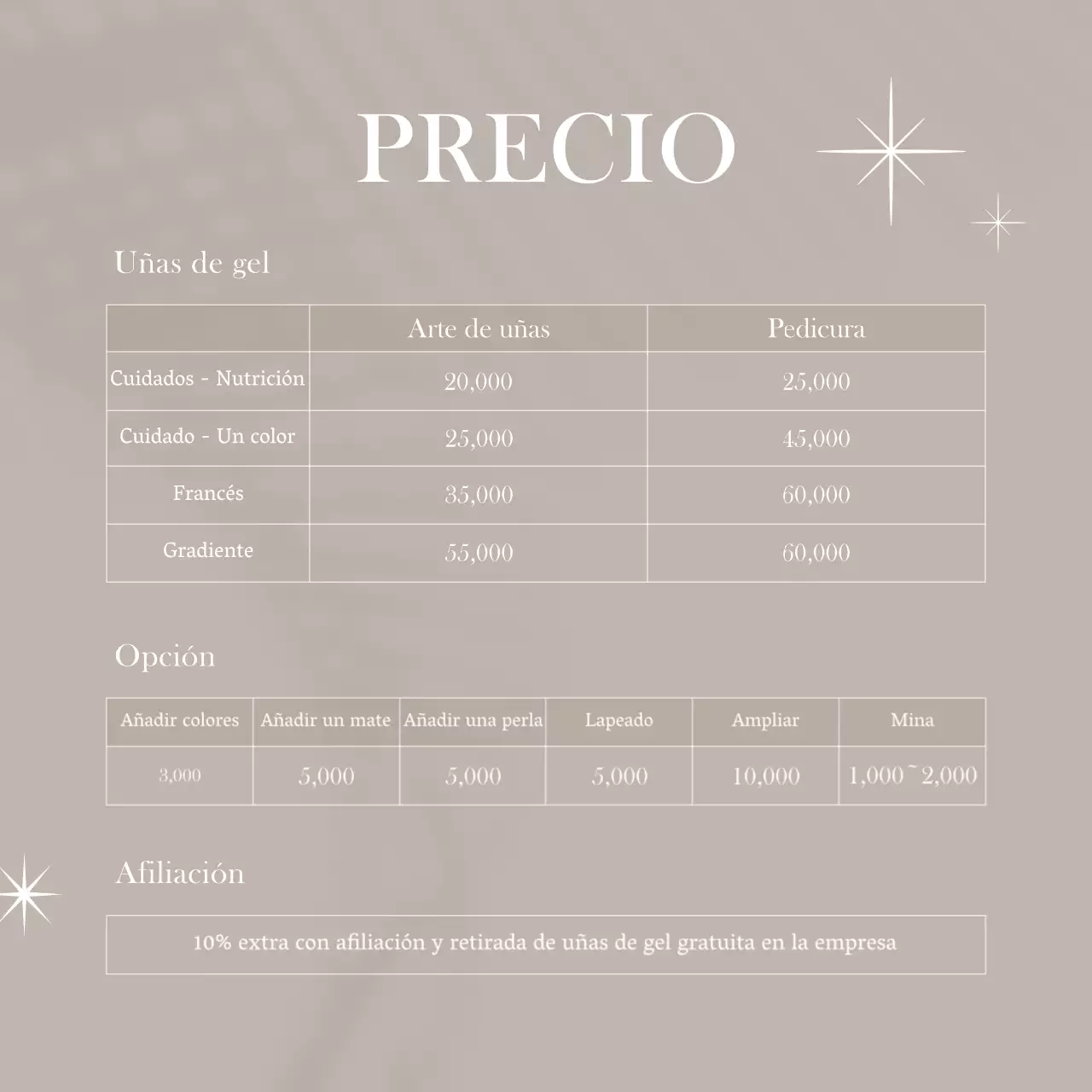 Promociona un sencillo salón de belleza de nail art en azul claro