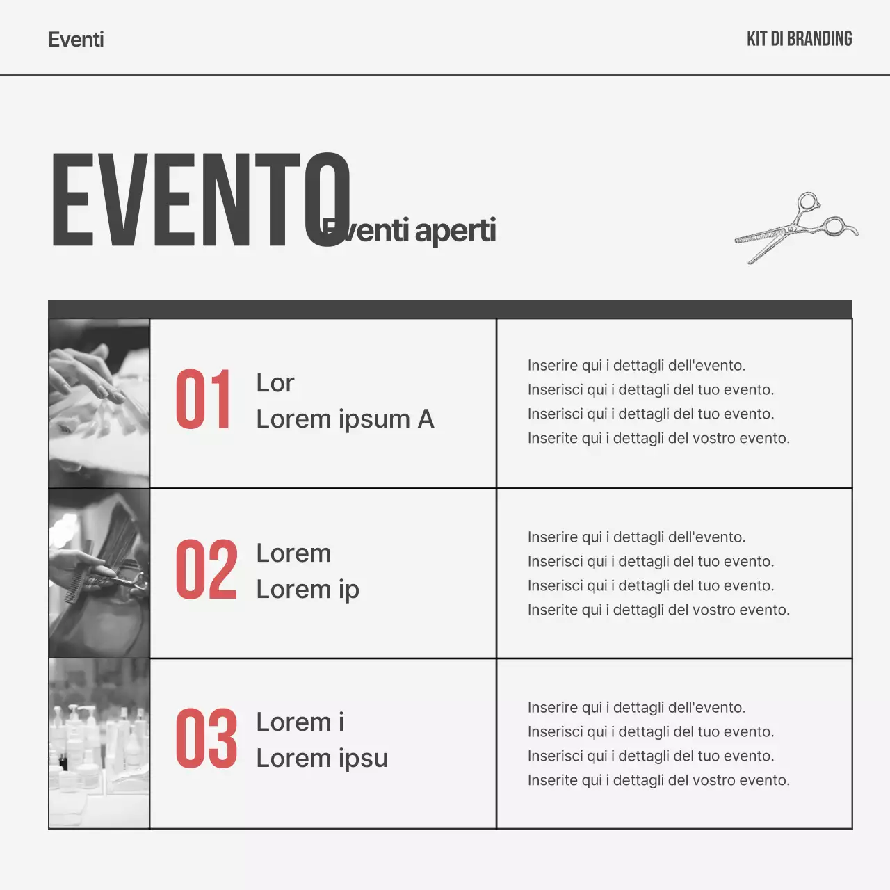 Post del marchio di capelli moderni Red