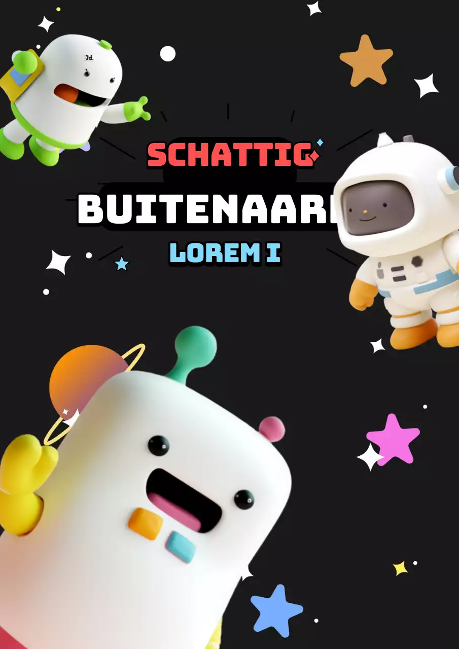 Een verzameling schattige buitenaardse stickers