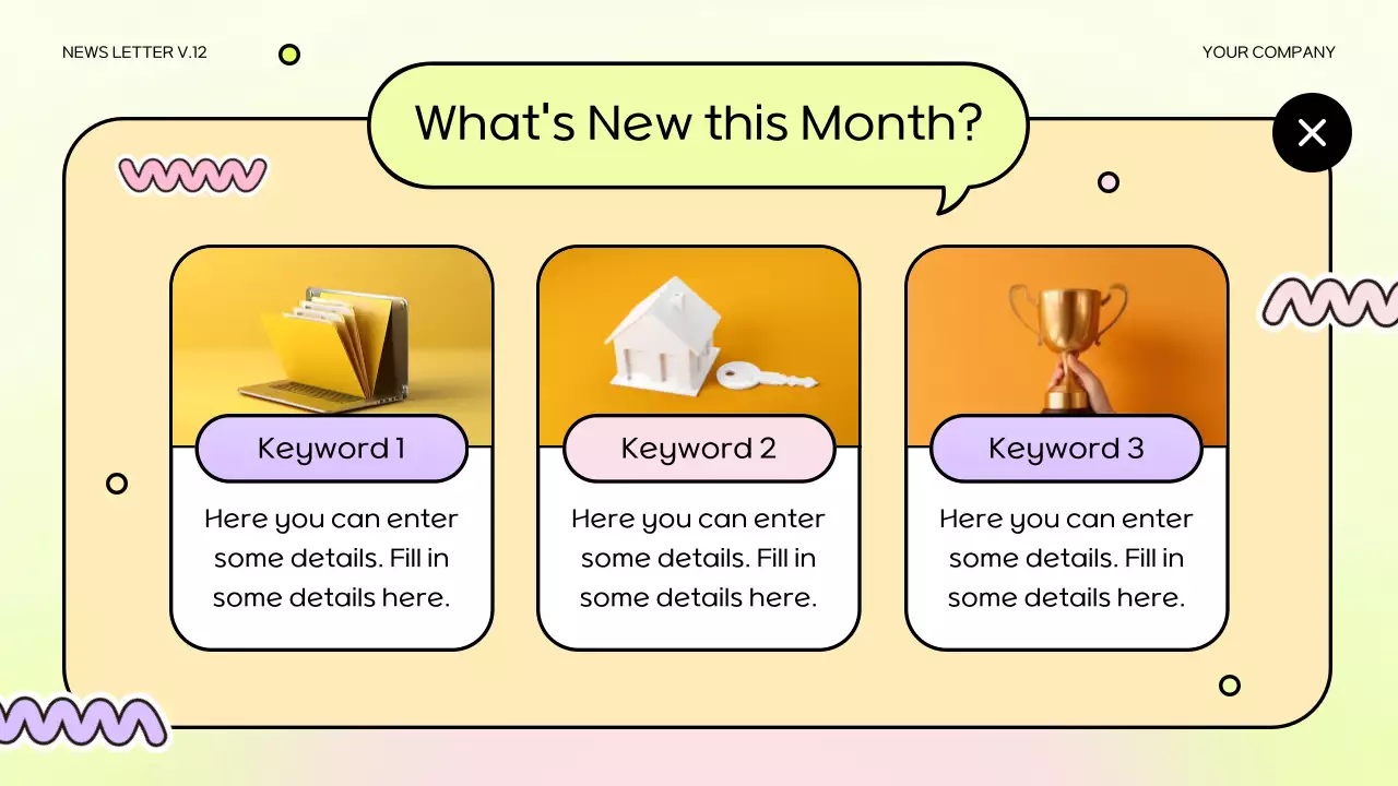 Pastel Minimal 이벤트 뉴스레터 프레젠테이션