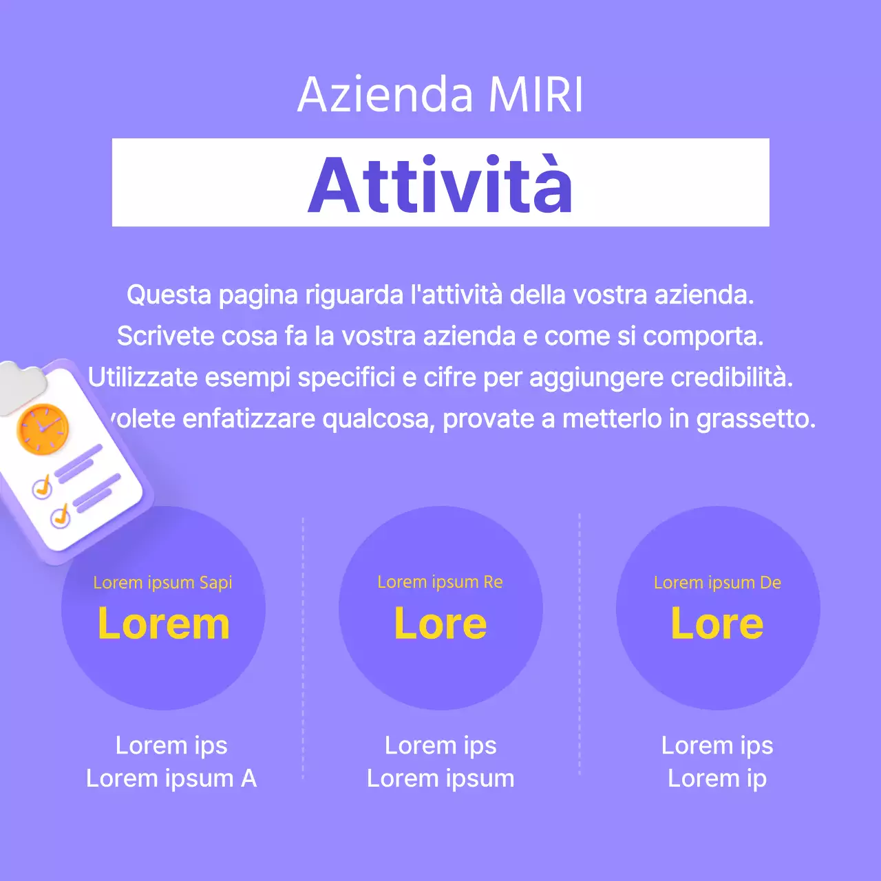 Una semplice presentazione del marchio in 3D in color malva