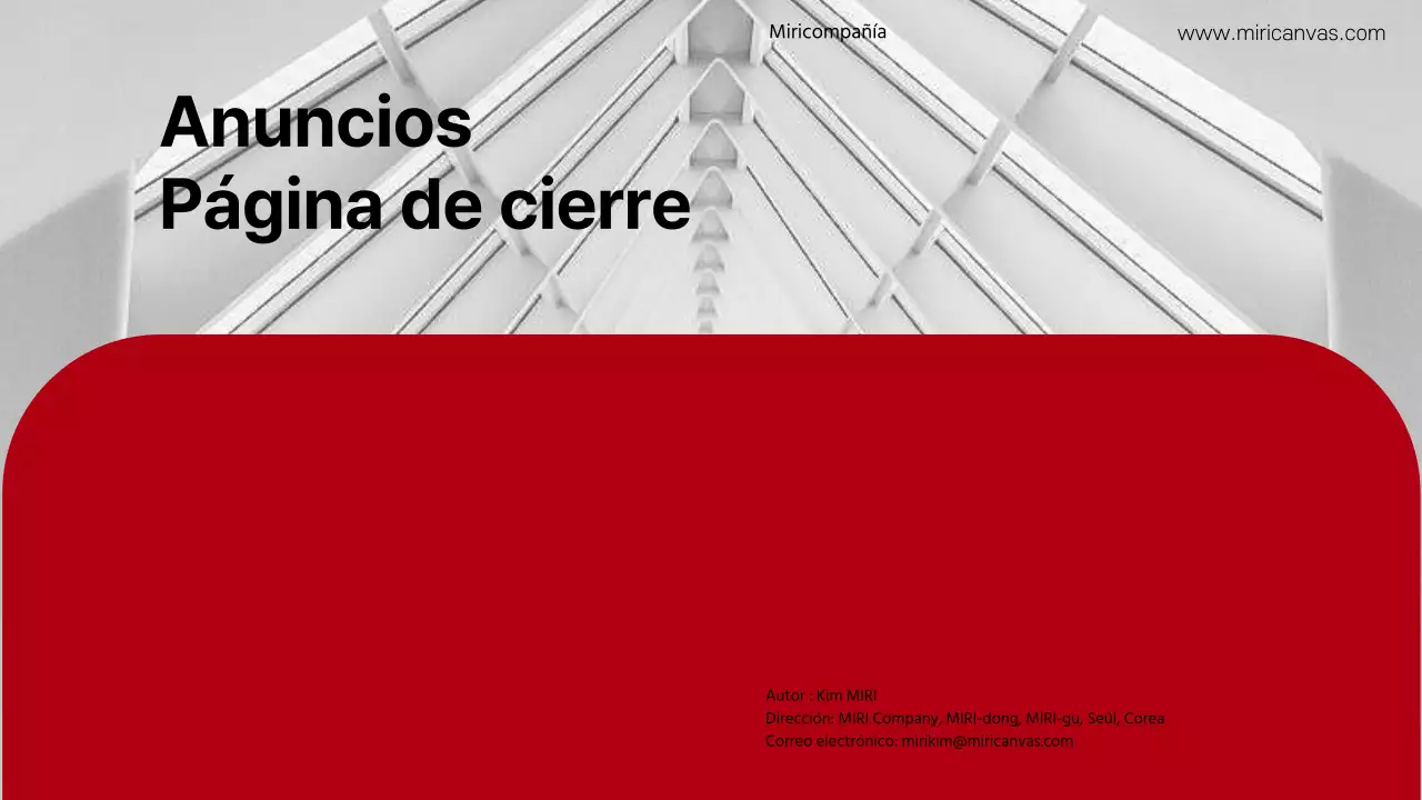 Informe de diseño sencillo en rojo y gris