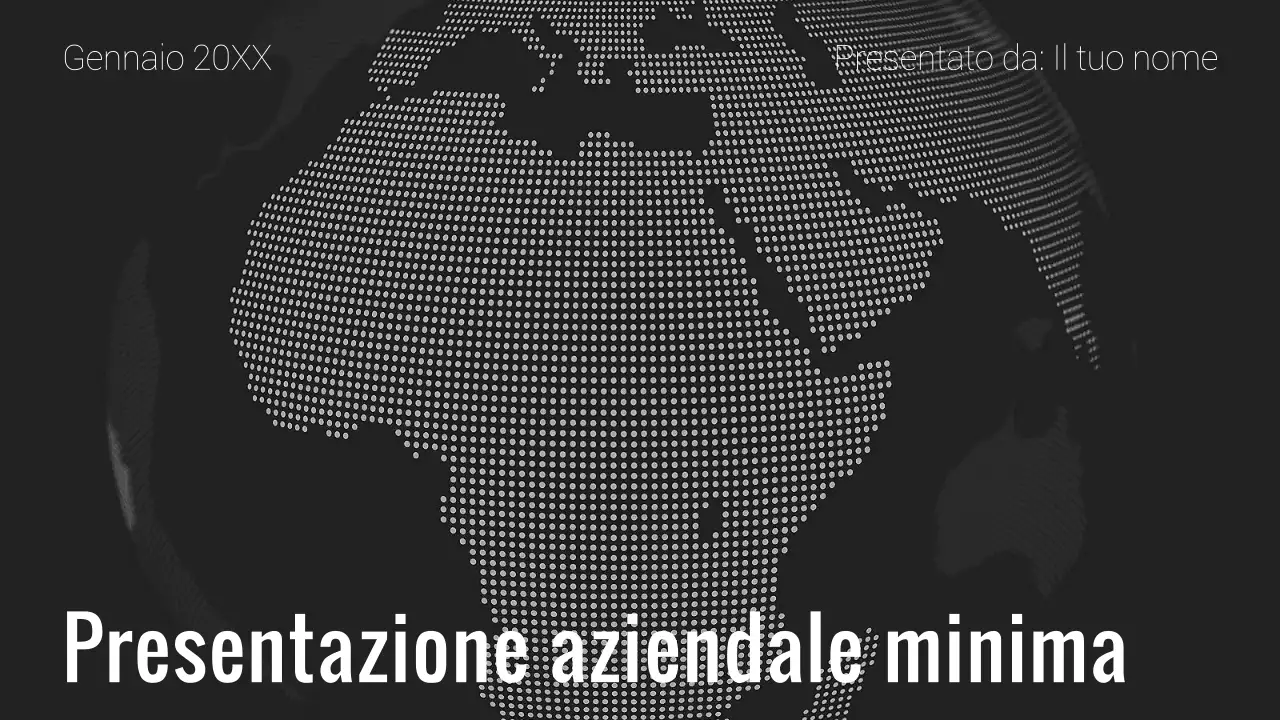 Relazione aziendale minimale in bianco e nero