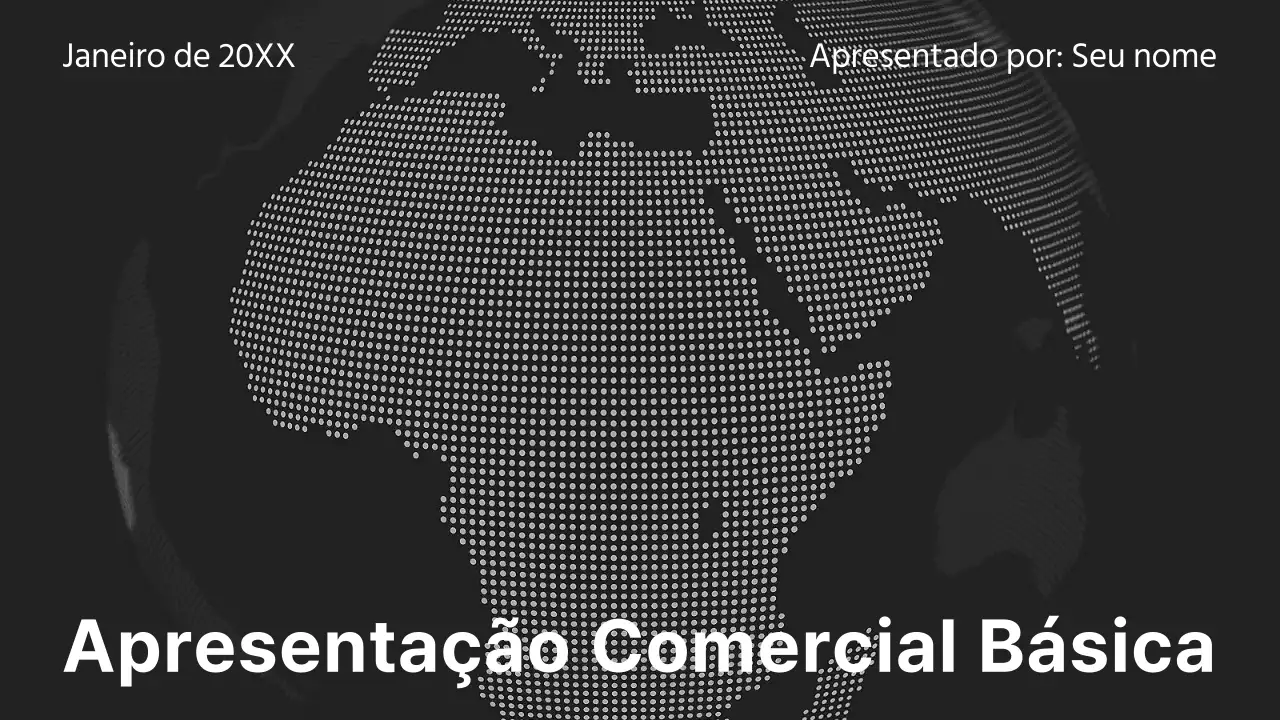Relatório comercial minimalista a preto e branco