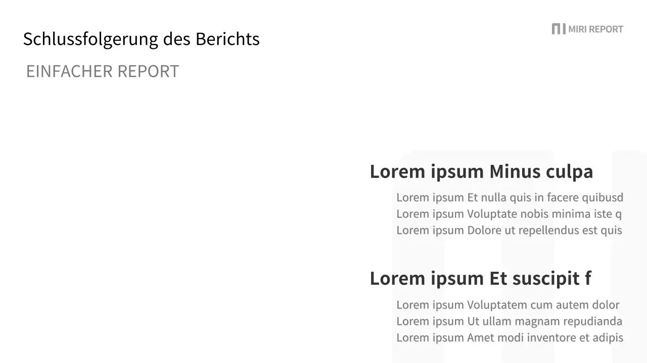 Ein einfacher Unternehmensbericht in Schwarz und Grau