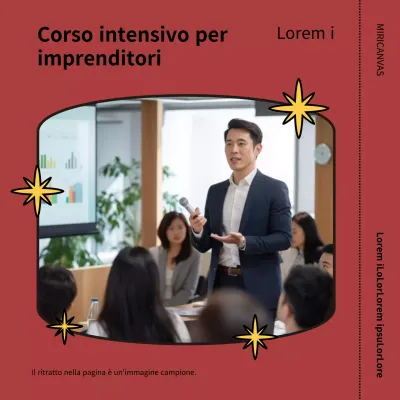 Promuovere un semplice corso intensivo di capodanno in rosso e giallo