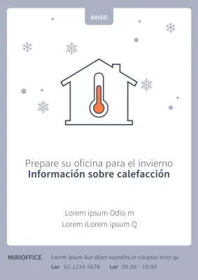 Sencillo aviso de catástrofe en blanco y azul claro