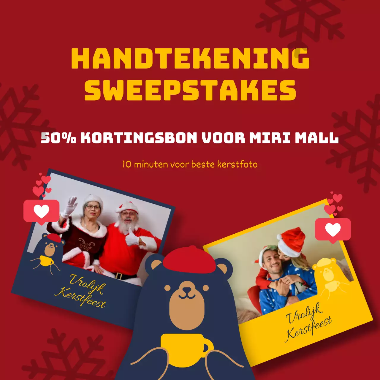 Pop-art advertenties voor winterse loyaliteit en kortingen in blauw en geel