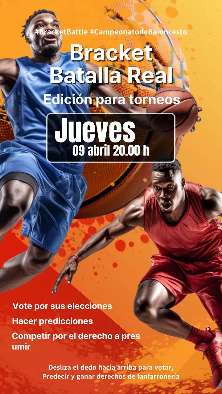 Anuncios rojos y naranjas para votar en la Locura de Marzo