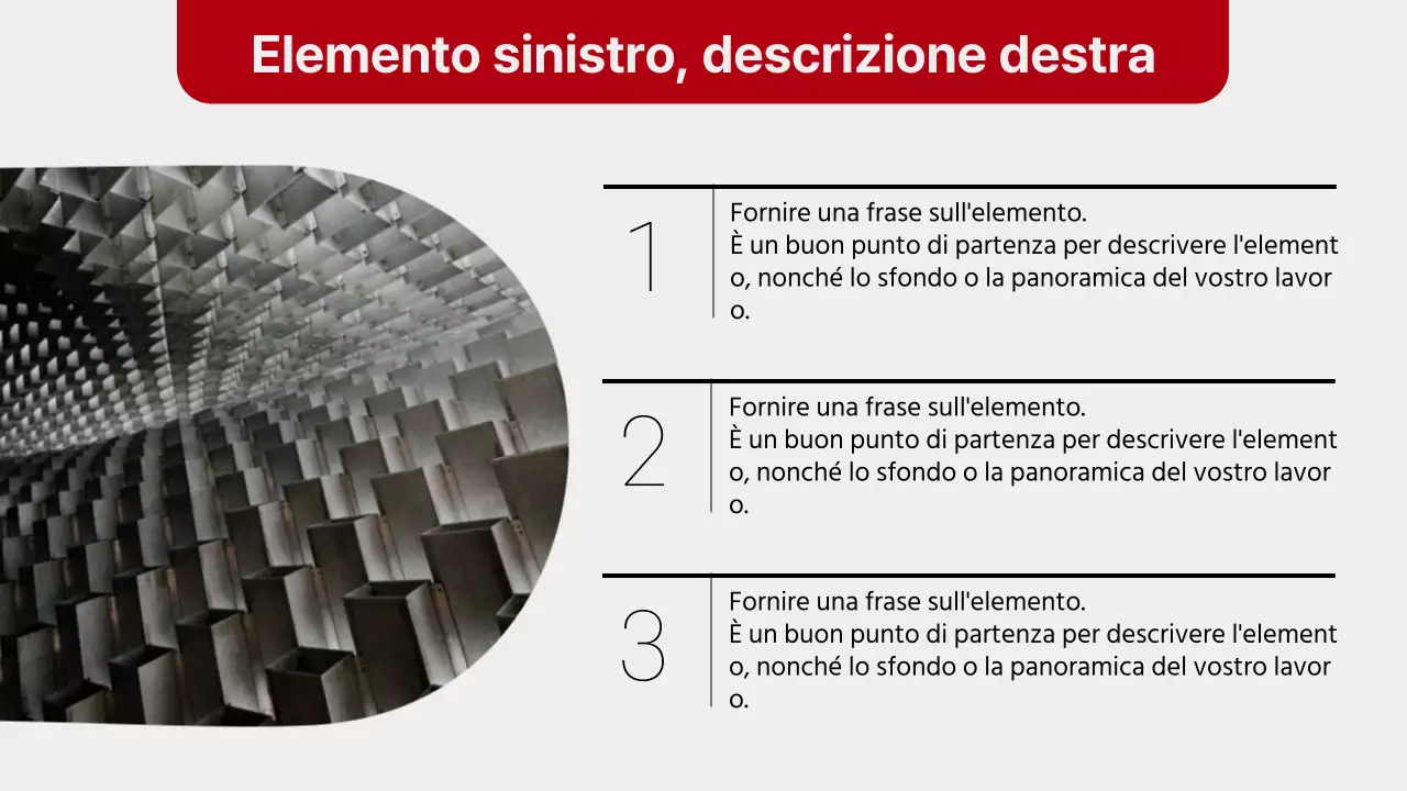 Semplice rapporto di layout rosso e grigio