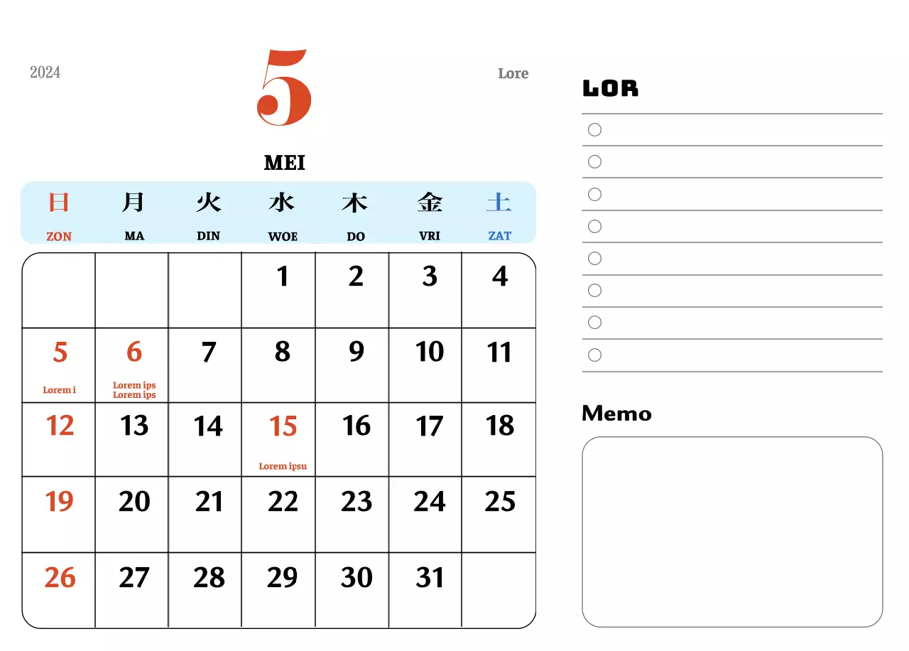 Rode en blauwe retro onderzetters memory kalender