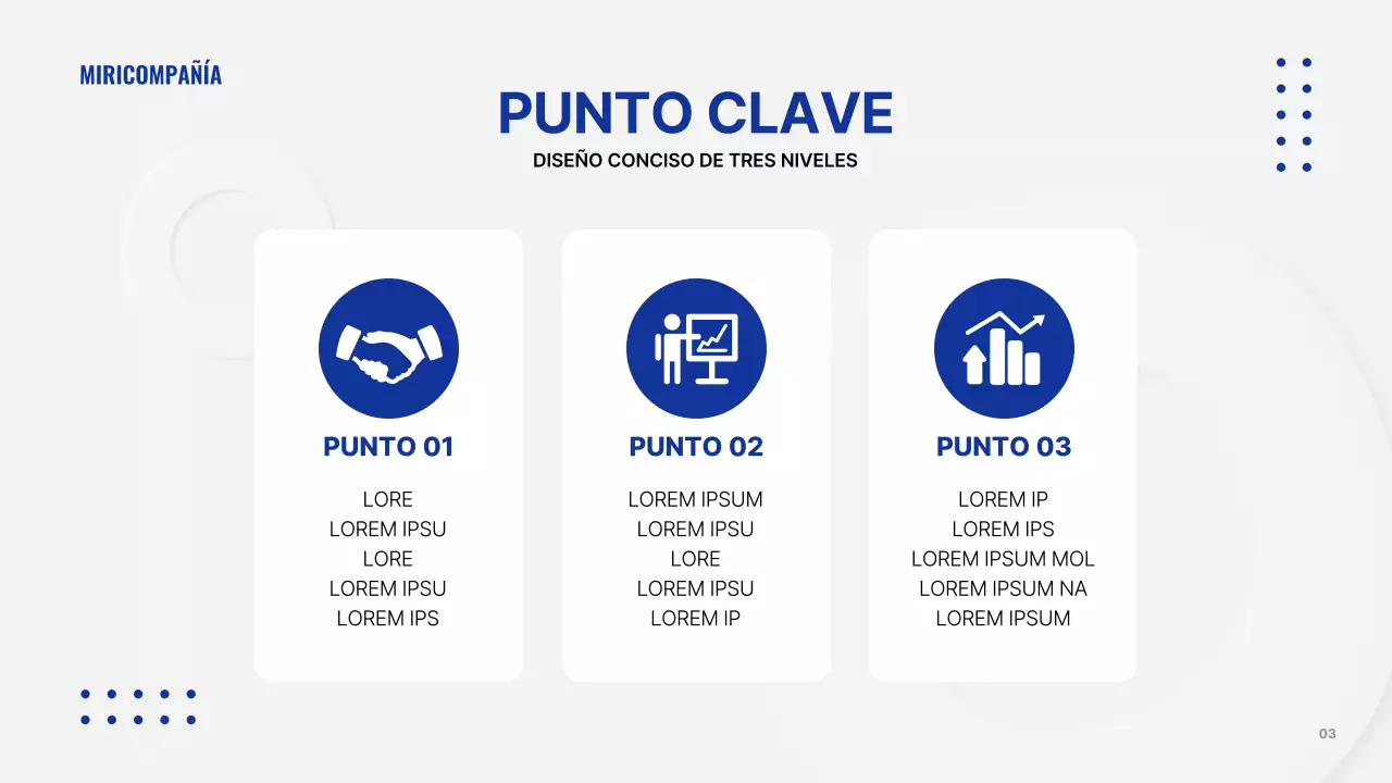 Una presentación empresarial gris y sencilla