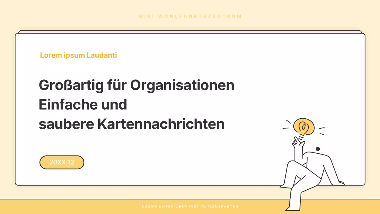 Ein einfacher gelb-weißer Rundbrief des Sozialamtes