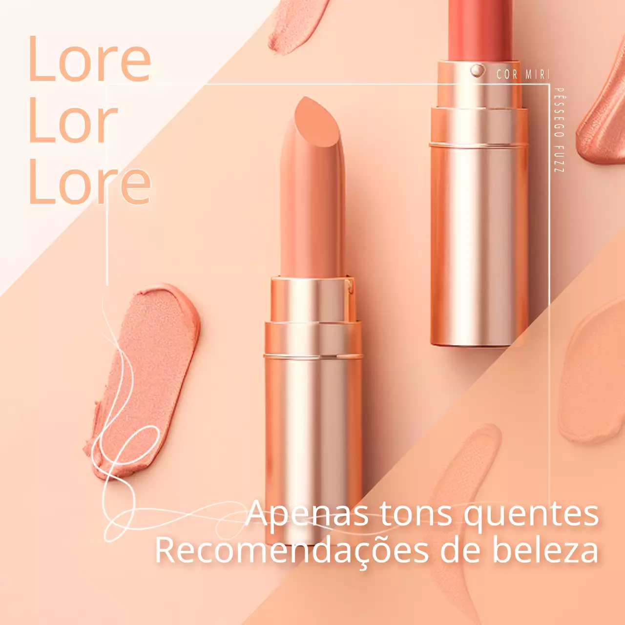 Promover um batom luxuoso em laranja
