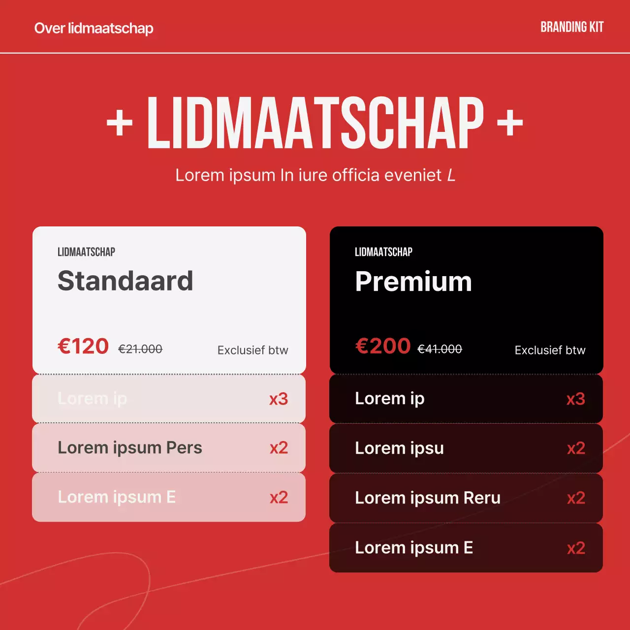 Red's moderne haarmerk post