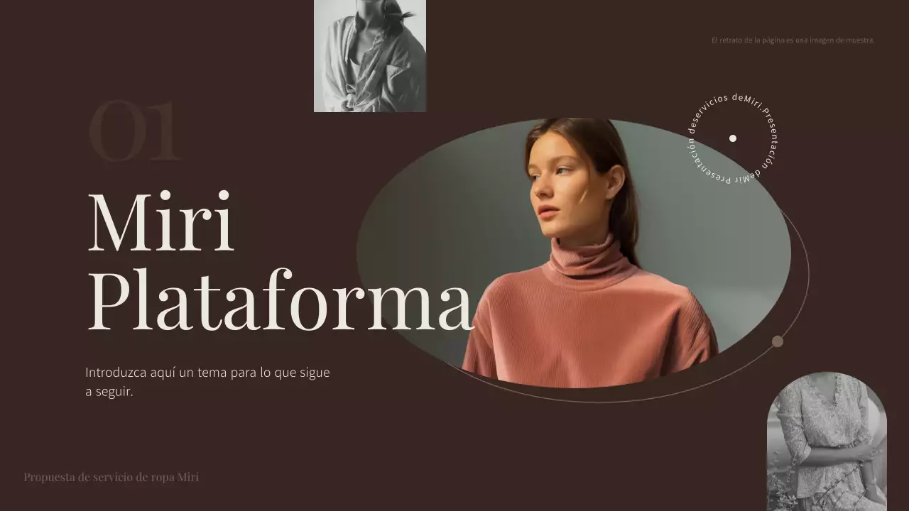 Moderno folleto de servicios corporativos en beige y marrón