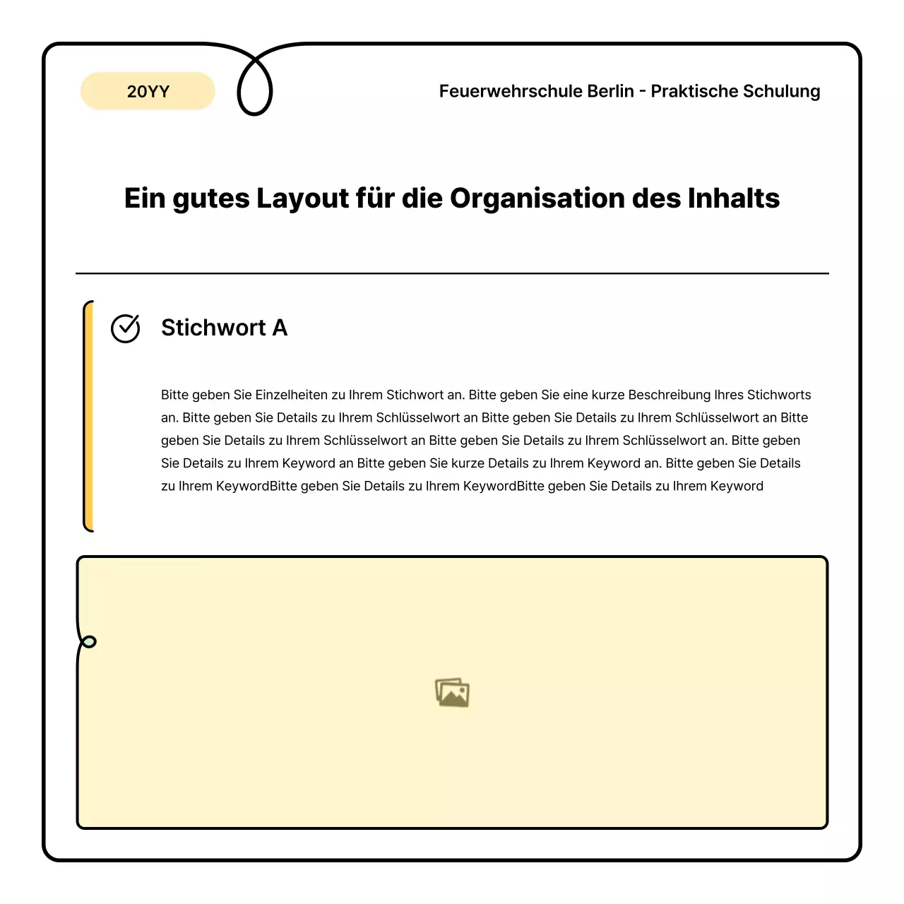 Gelbe und orangefarbene Grundlagen und ein süßes kleines Merkblatt zur Brandschutzerziehung