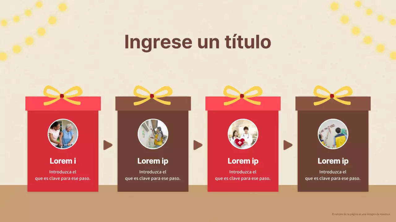 Postal festiva vintage con fondo rojo y verde