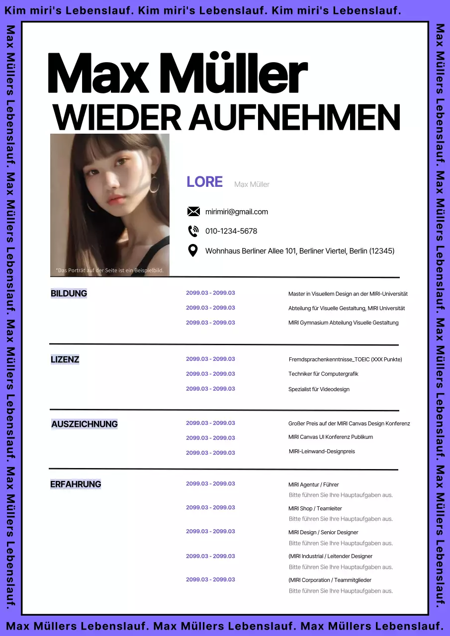 Kitschige Linien in lila Design-Bio-Mappe